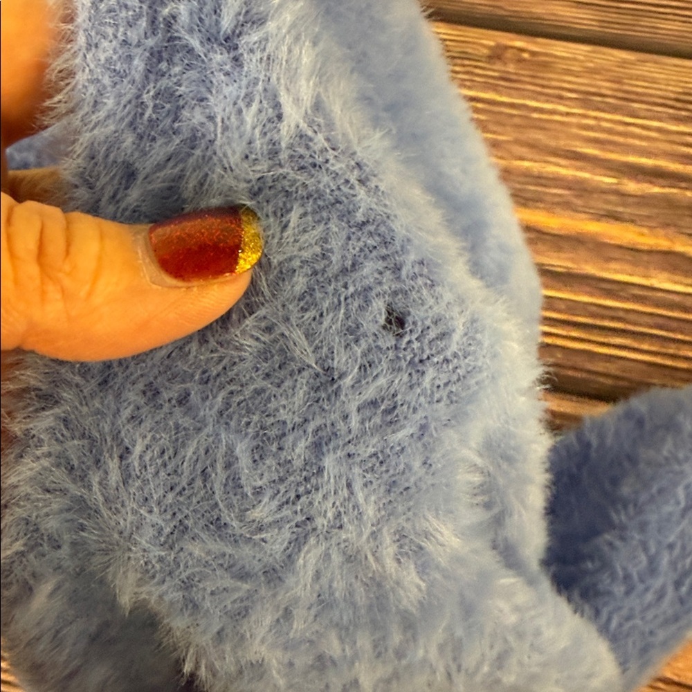 Freshman 1996 Soft and Fluffy Periwinkle Blue Women's Cardigan Crop Puff Sleeve - Picture 11 of 11